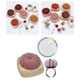 Maxbell Pincushion Kit Durable Pumpkin Shaped for Quilting Embroidery Craft Projects Pink