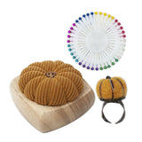 Maxbell Pincushion Kit Durable Pumpkin Shaped for Quilting Embroidery Craft Projects Yellow