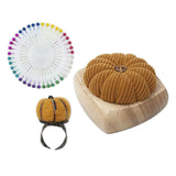 Maxbell Pincushion Kit Durable Pumpkin Shaped for Quilting Embroidery Craft Projects Yellow