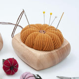Maxbell Pincushion Kit Durable Pumpkin Shaped for Quilting Embroidery Craft Projects Yellow