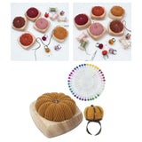 Maxbell Pincushion Kit Durable Pumpkin Shaped for Quilting Embroidery Craft Projects Yellow