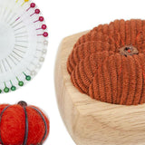 Maxbell Pincushion Kit Durable Pumpkin Shaped for Quilting Embroidery Craft Projects Orange