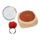Maxbell Pincushion Kit Durable Pumpkin Shaped for Quilting Embroidery Craft Projects Orange