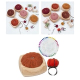 Maxbell Pincushion Kit Durable Pumpkin Shaped for Quilting Embroidery Craft Projects Orange