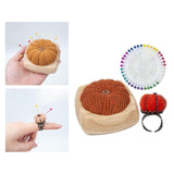 Maxbell Pincushion Kit Durable Pumpkin Shaped for Quilting Embroidery Craft Projects Orange