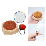 Maxbell Pincushion Kit Durable Pumpkin Shaped for Quilting Embroidery Craft Projects Orange