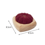 Maxbell Pincushion Kit Durable Pumpkin Shaped for Quilting Embroidery Craft Projects Dark Red