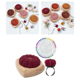Maxbell Pincushion Kit Durable Pumpkin Shaped for Quilting Embroidery Craft Projects Dark Red