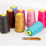 Maxbell Polyester Sewing Thread Needlework DIY Quarters Fabric 3000 Yards Each Spool Chocolate