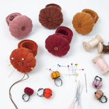 Maxbell Wrist Pincushion Kit Pumpkin Shaped for Needlework Embroidery Craft Projects Brown