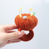 Maxbell Wrist Pincushion Kit Pumpkin Shaped for Needlework Embroidery Craft Projects Brown