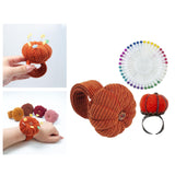 Maxbell Wrist Pincushion Kit Pumpkin Shaped for Needlework Embroidery Craft Projects Orange