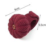 Maxbell Wrist Pincushion Kit Pumpkin Shaped for Needlework Embroidery Craft Projects Dark Red