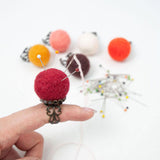Maxbell 6x Needle Felt Pin Cushion Wearable DIY Crafts for Sewing Quilting Accessory Set C