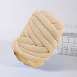 Maxbell Chunky Yarn Weight Yarn Durable Bulky Yarn Washable for Rug Macrame Tapestry Beige