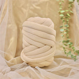 Maxbell Chunky Yarn Weight Yarn Durable Bulky Yarn Washable for Rug Macrame Tapestry Beige