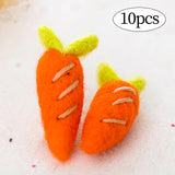 Maxbell 10x Carrot Ornament Gift DIY Crafts for Baby Shower Nursery Hair Accessories