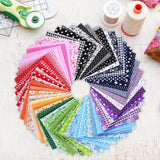 Maxbell 56Pcs Sewing Fabric Quilt Breathable Material for Projects Patchwork Apparel
