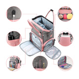 Maxbell Knitting Bag Backpack Knitting & Crochet Supplies Portable Empty Storage Bag pink