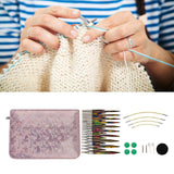 Maxbell Circular Knitting Needles Set Portable Aluminum Craft for Knitter Home Scarf