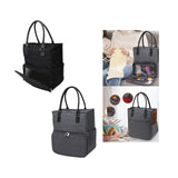 Maxbell Knitting Crochet Bag Organizer Portable Tool for Carrying Projects yarn Black