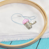 Maxbell Pin Cushion Ring Metal Thimble Pin Holder for Needlework Knitting Stitchwork B