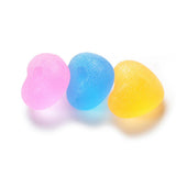 Max Heart Silicone Hand Finger Exercise Grip Squeeze Ball Stress Relief Blue