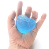 Max Heart Silicone Hand Finger Exercise Grip Squeeze Ball Stress Relief Blue