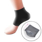 Max 1 Pair Gel Heel Socks for Foot Dry Hard Cracked Skin Moisturising Black