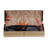 Max Handmade Unisex Plate Wood Bamboo Sunglasses Polarized Glasses + Case grey