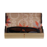 Max Handmade Unisex Plate Wood Bamboo Sunglasses Polarized Glasses + Case orange