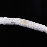 Max Sports Elastic Elbow Arm Sleeve Brace Support Protector L white and gold