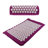 Max Spiky Acupressure Pillow Mat Set Acupuncture Massage Cushion Pad Kit Purple