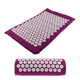 Max Spiky Acupressure Pillow Mat Set Acupuncture Massage Cushion Pad Kit Purple