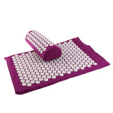 Max Spiky Acupressure Pillow Mat Set Acupuncture Massage Cushion Pad Kit Purple