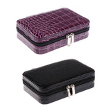 Max 40 Bottles 2ml PU Leather Essential Oil Carrying Case Bag Storage Box Black