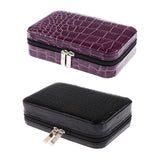 Max 40 Bottles 2ml PU Leather Essential Oil Carrying Case Bag Storage Box Black