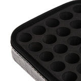 Max 40 Bottles 2ml PU Leather Essential Oil Carrying Case Bag Storage Box Black