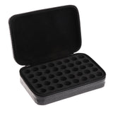 Max 40 Bottles 2ml PU Leather Essential Oil Carrying Case Bag Storage Box Black