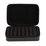 Max 40 Bottles 2ml PU Leather Essential Oil Carrying Case Bag Storage Box Black