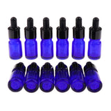Max 12 Pieces Empty Essential Oil Bottle Glass Liquid Aromatherapy Dropper  5ML