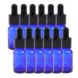 Max 12 Pieces Empty Essential Oil Bottle Glass Liquid Aromatherapy Dropper  15ML