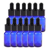 Max 12 Pieces Empty Essential Oil Bottle Glass Liquid Aromatherapy Dropper  15ML