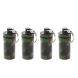Max 4 Pieces Aluminum Pill Storage Case Box Medicine Container Holder Camouflage
