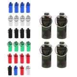 Max 4 Pieces Aluminum Pill Storage Case Box Medicine Container Holder Camouflage