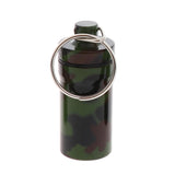 Max 4 Pieces Aluminum Pill Storage Case Box Medicine Container Holder Camouflage