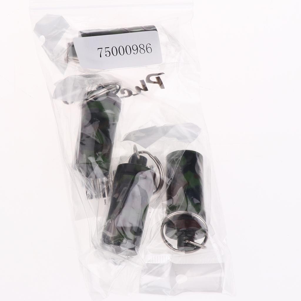 Max 4 Pieces Aluminum Pill Storage Case Box Medicine Container Holder Camouflage