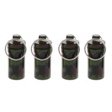 Max 4 Pieces Aluminum Pill Storage Case Box Medicine Container Holder Camouflage