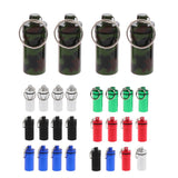 Max 4 Pieces Aluminum Pill Storage Case Box Medicine Container Holder Camouflage