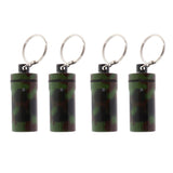 Max 4 Pieces Aluminum Pill Storage Case Box Medicine Container Holder Camouflage